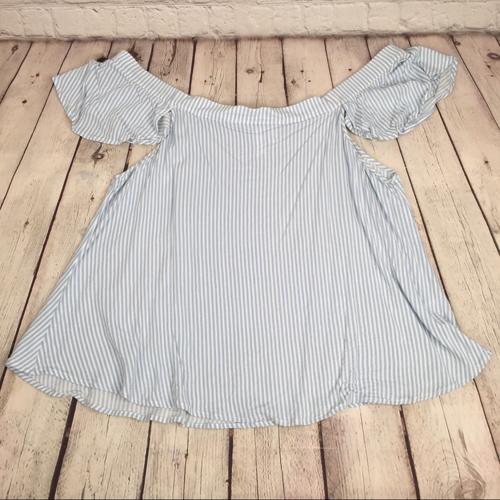 BP striped off shoulder top size XL